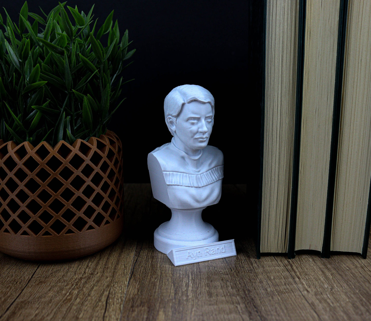 Ayn Rand Bust, Iconic Philosopher Statue, Bookshelf Home Decor