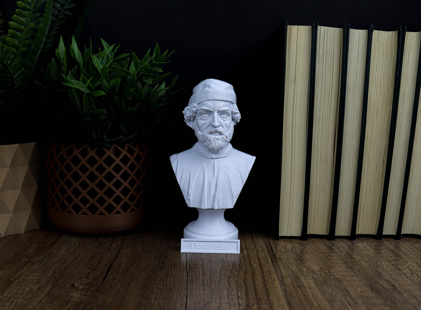 Donatello Bust, Famous Italian Sculptor of the Renaissance Period, Bookshelf Decor