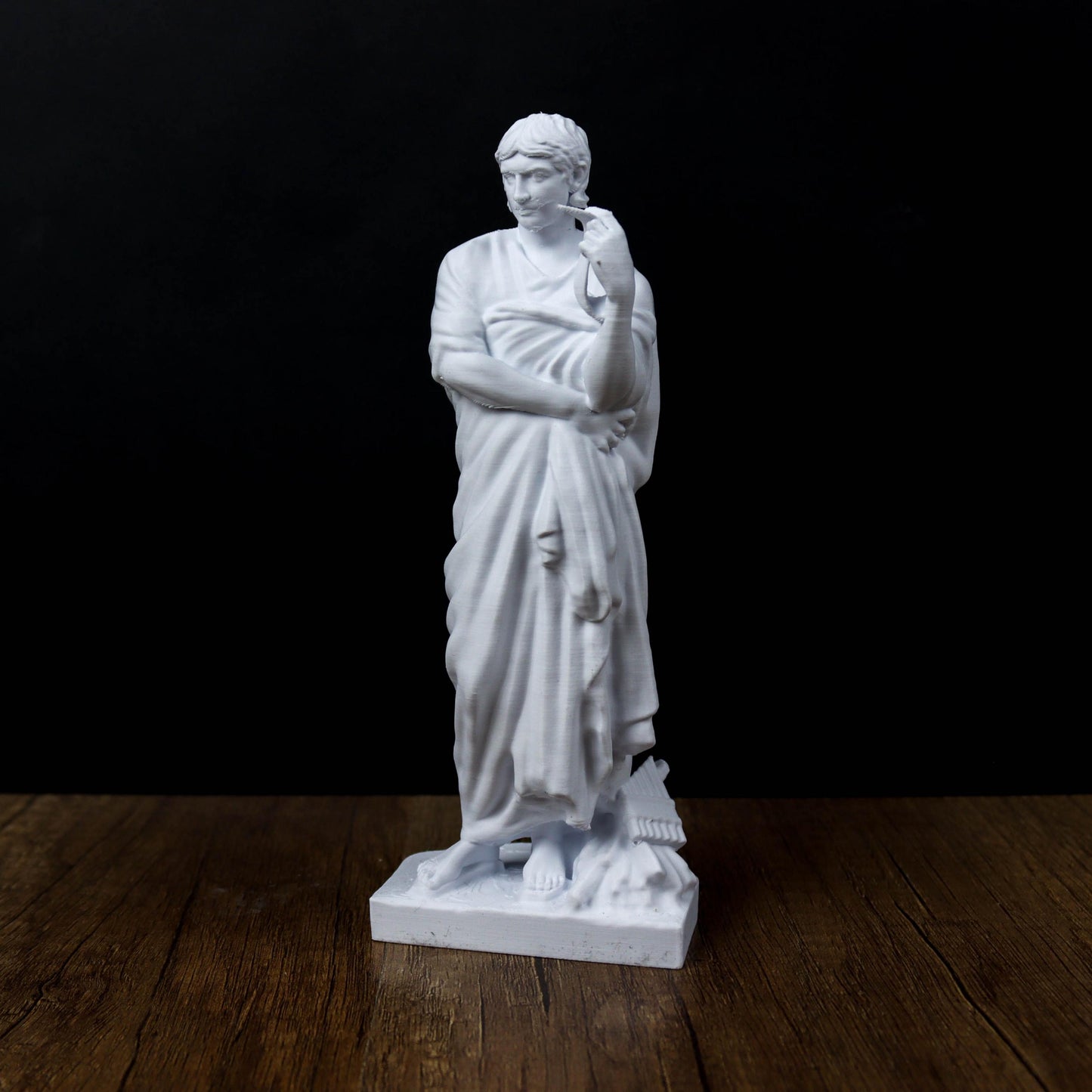 Virgil statue, Roman poet sculpture, classical decor