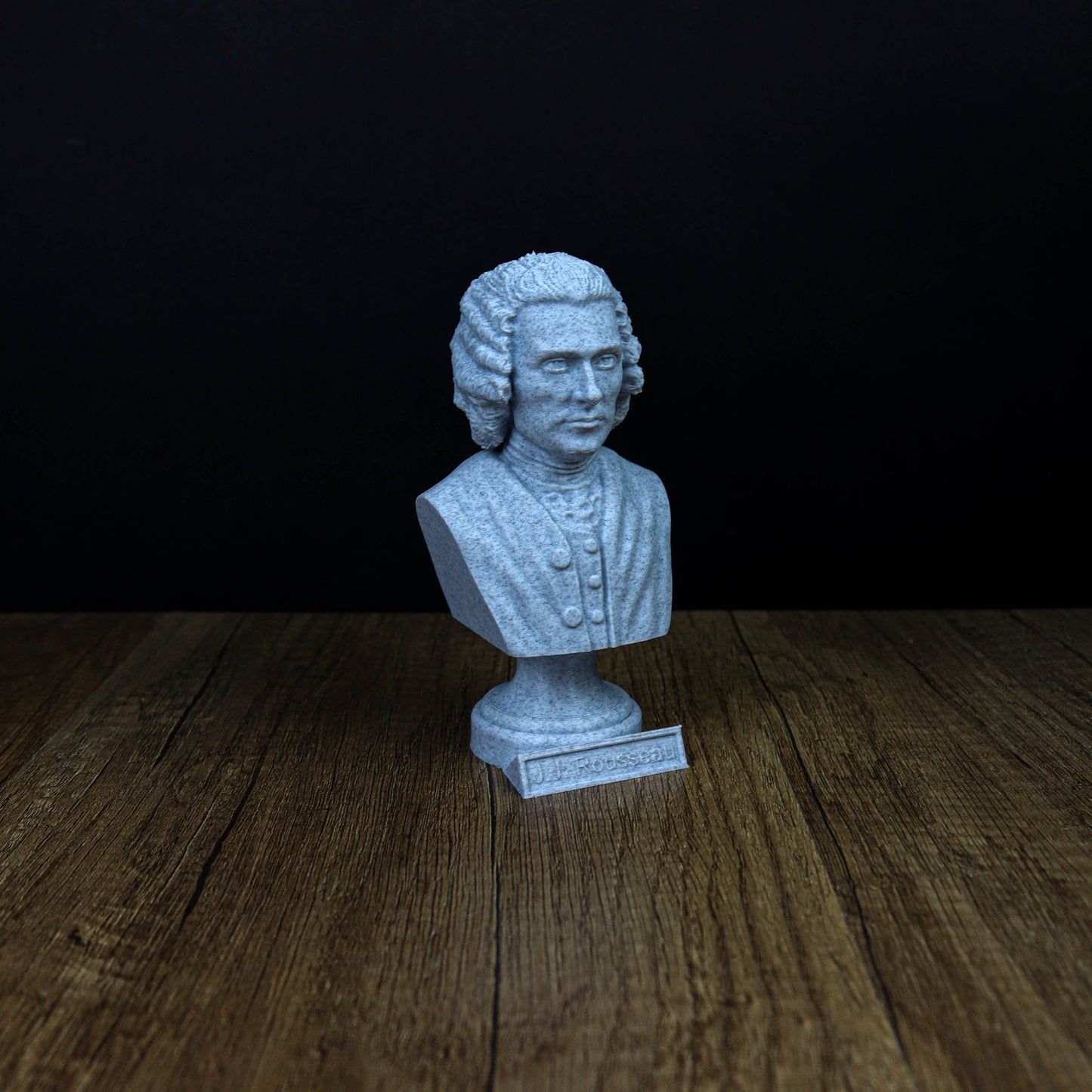 Jean-Jacques Rousseau Bust, Enlightenment Philosopher Sculpture for Home and Bookshelf Decor, Perfect Gift for Philosophy Enthusiasts