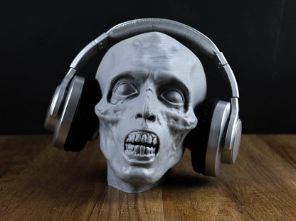 Zombie Headphone Holder, Horror Headset Stand, Horror Prop, Bust, Halloween Decor