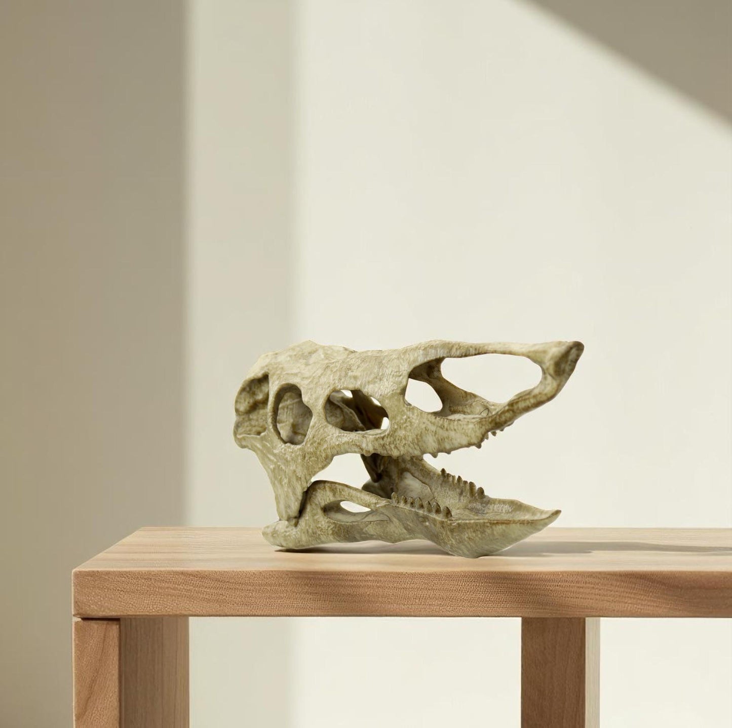 Desmatosuchus Aged Skull Replica, Triassic Fossil Display for Home or Office