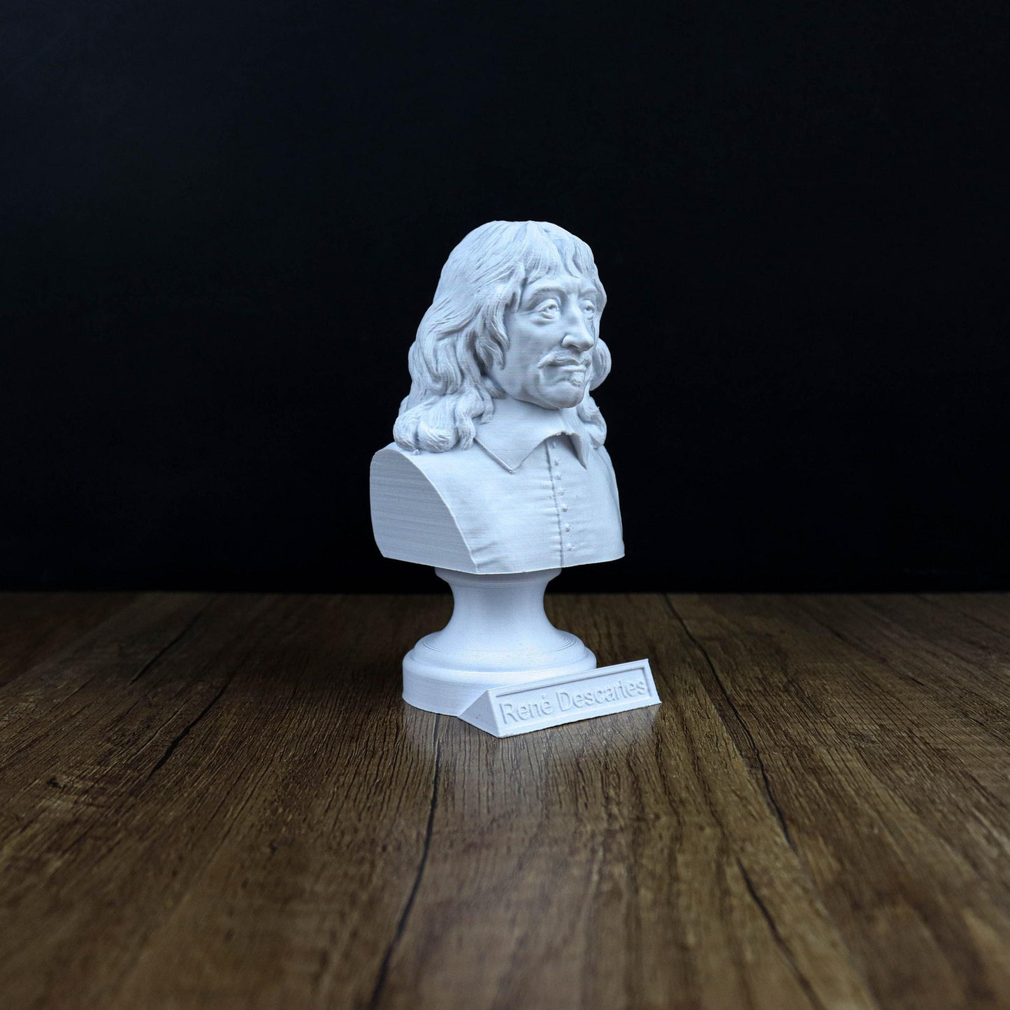 René Descartes Bust, French Philosopher Statue