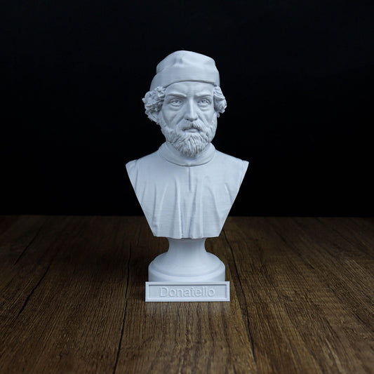 Donatello Bust, Famous Italian Sculptor of the Renaissance Period, Bookshelf Decor