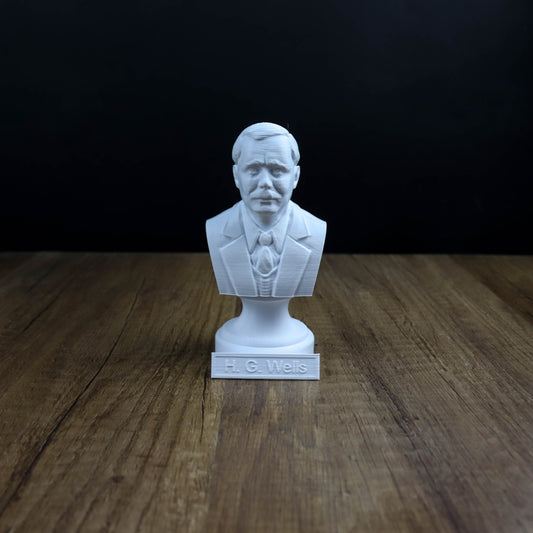 H. G. Well Bust, English Writer Statue, Gift for Book Lover