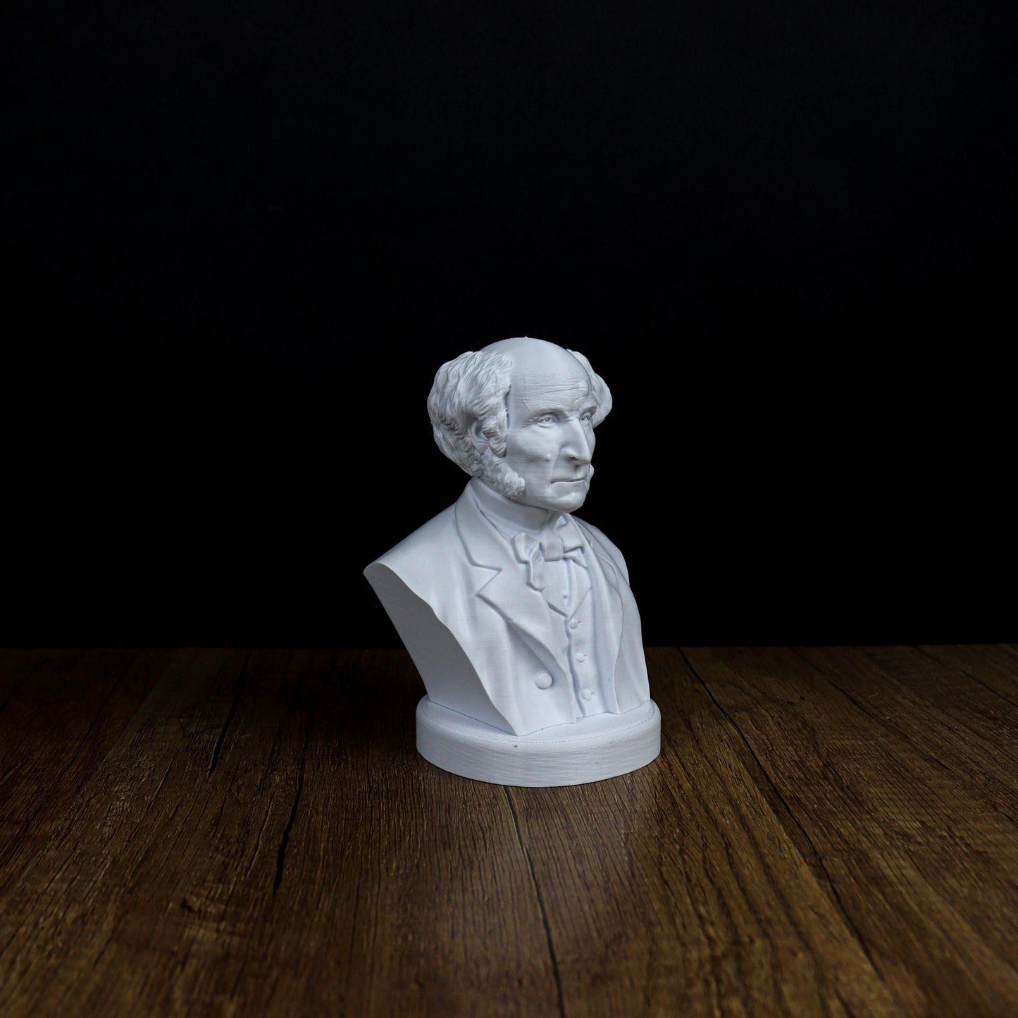 John Stuart Mill Bust, English Philosopher and Economist Sculpture
