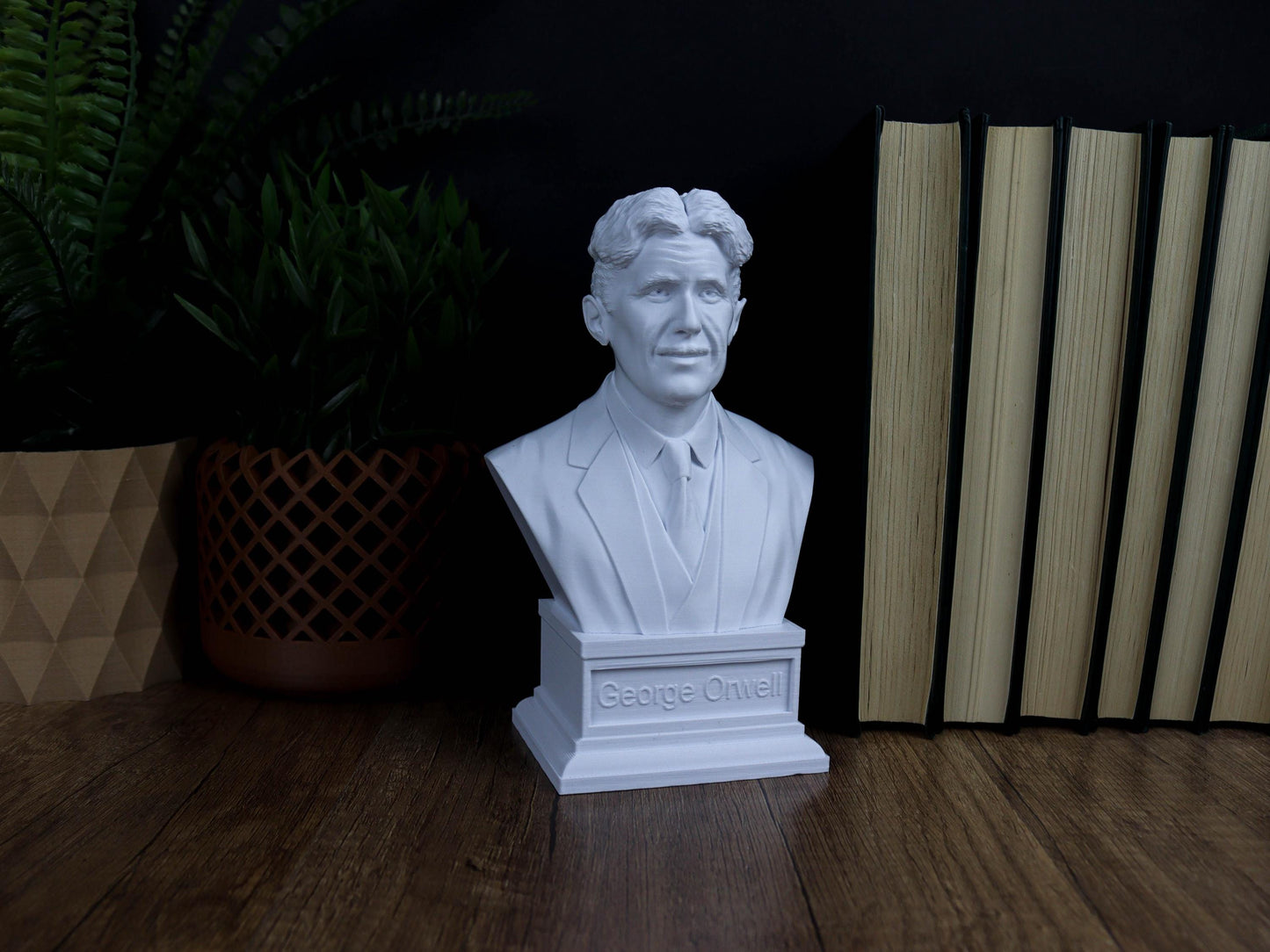 George Orwell Bust, English Writer Statue, Gift for Book Lover