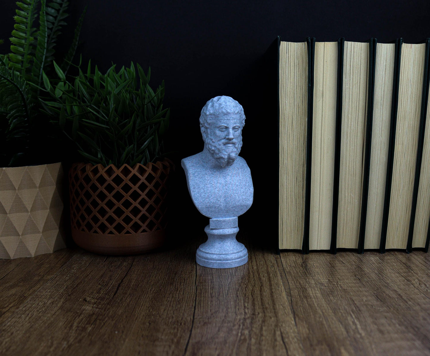 Heraclitus 3D Printed Bust, Greek Pre-Socratic Philosopher Statue, Bookshelf and Home Decor