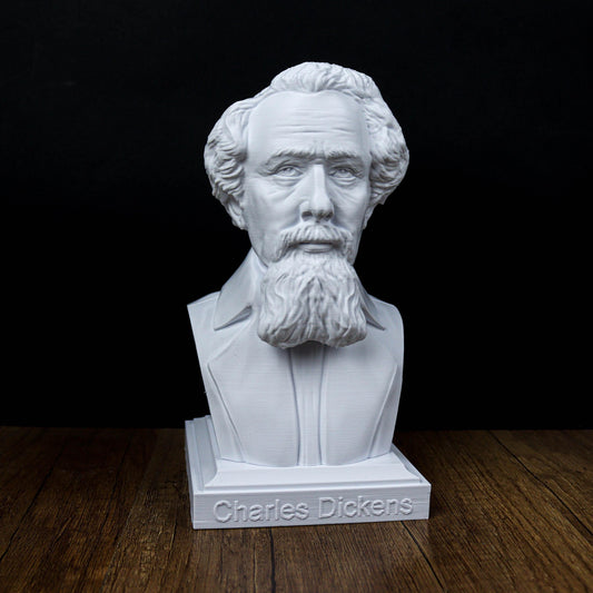 Charles Dickens Bust, English Writer and Social Critic Statue