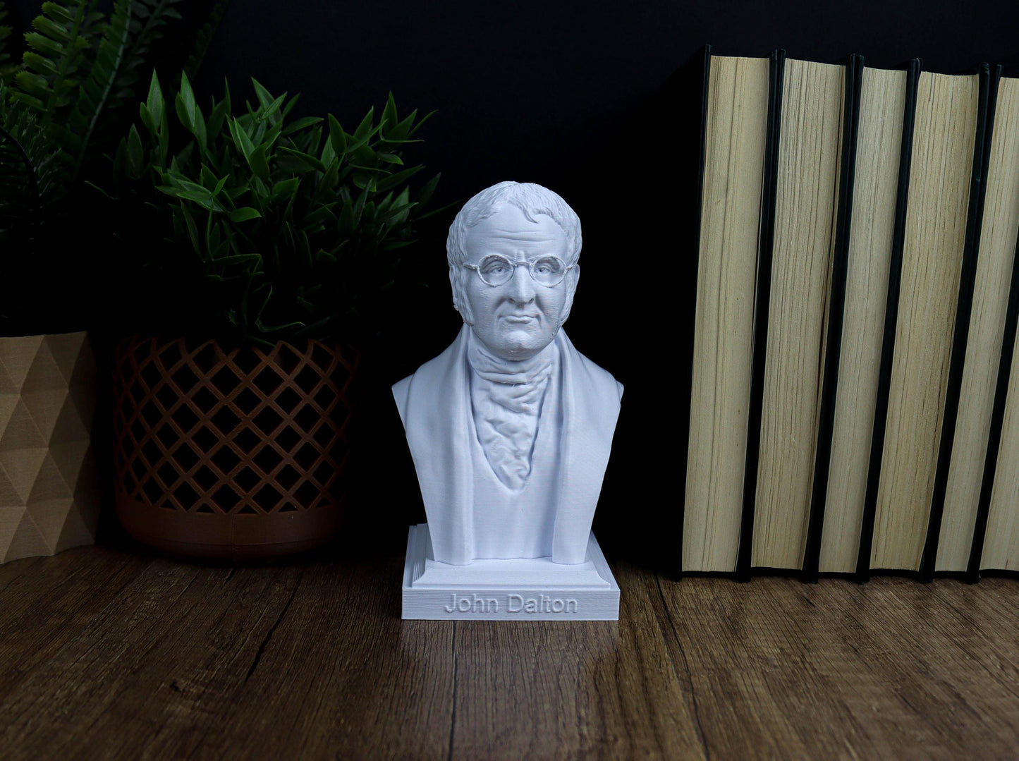 John Dalton Bust, English Chemist, Physicist and Meteorologist Sculpture