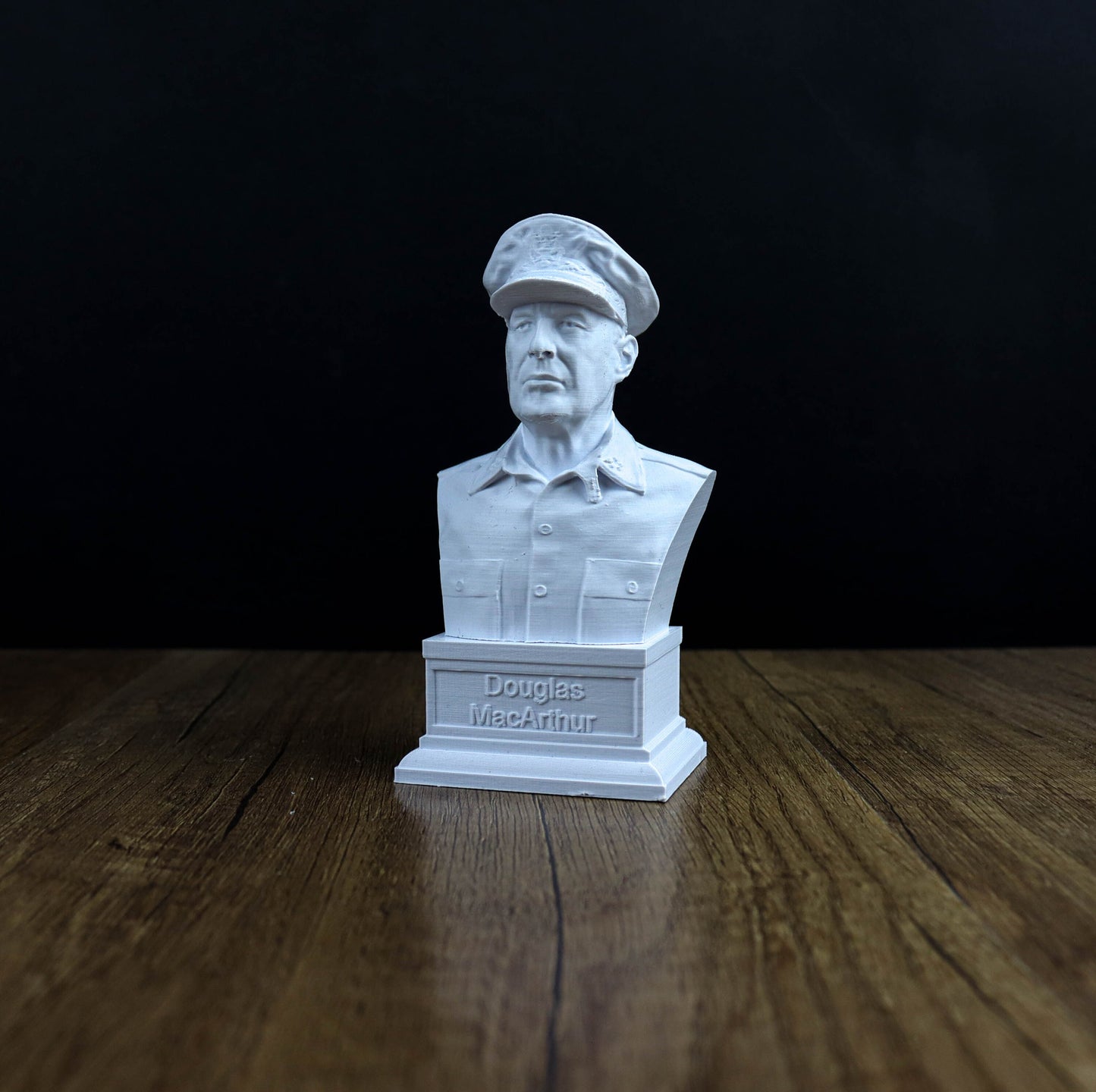 Douglas MacArthur Bust, World War II Military Sculpture, American Military Hero Decor