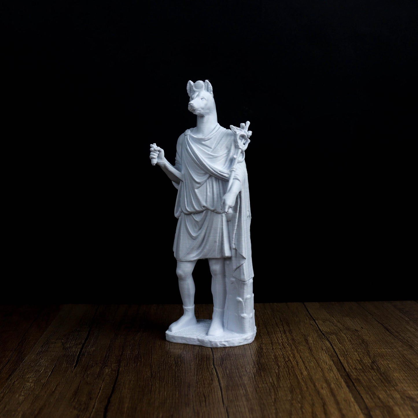 Hermanubis Bust, Ancient Egyptian God Statue for Home and Bookshelf Decor