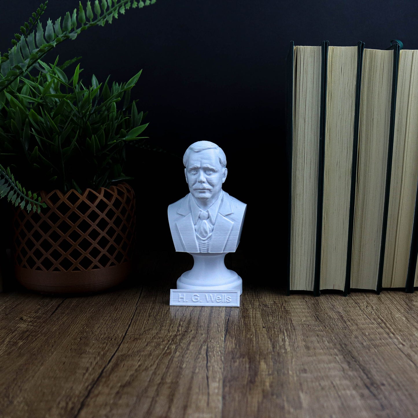 H. G. Well Bust, English Writer Statue, Gift for Book Lover