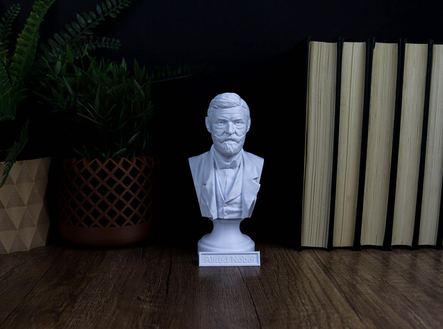 Alfred Nobel Bust, Inventor of Dynamite Statue, Nobel Prize Founder Sculpture