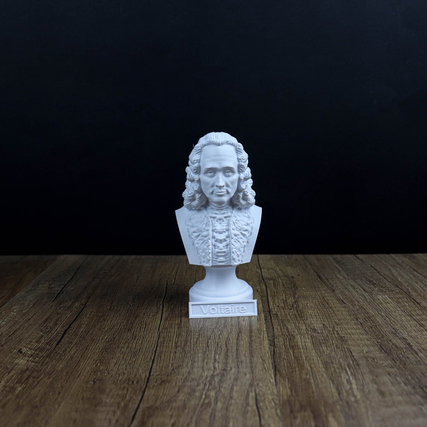 Voltaire Bust, French Enlightenment Writer Sculpture, Philosopher Historian Statue