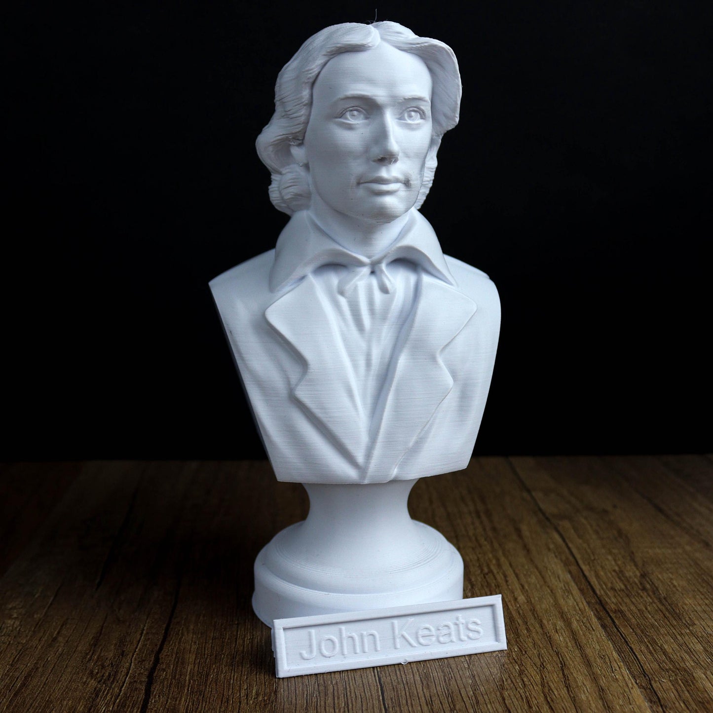 John Keats Bust, Romantic Poet Sculpture, Literary Bookshelf Decor, Gift for Poetry Lovers