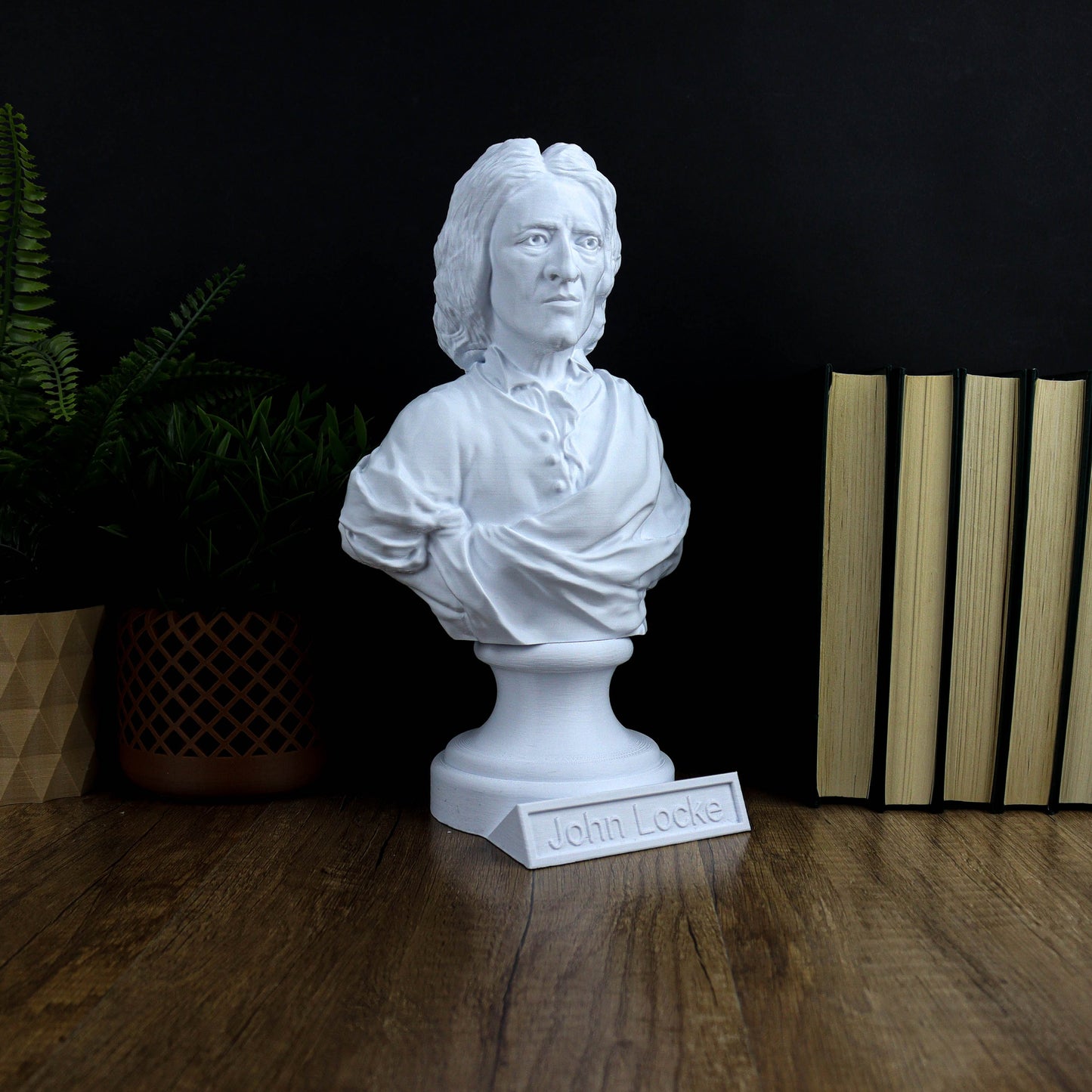 John Locke Bust, English English philosopher Statue, Sculpture Decoration