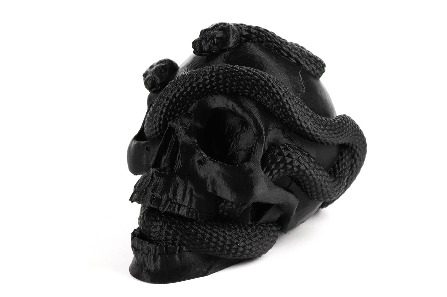 Skull and Snake Headphone Holder, Headset Stand, Bust, Sculpture, Decoration