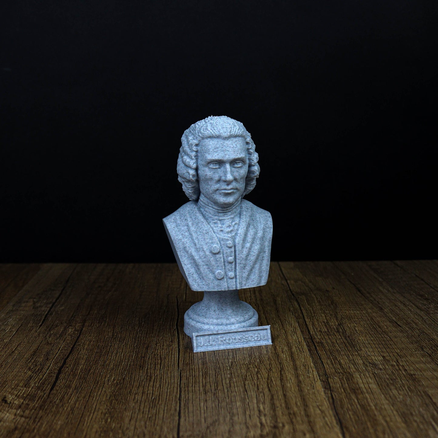 Jean-Jacques Rousseau Bust, Enlightenment Philosopher Sculpture for Home and Bookshelf Decor, Perfect Gift for Philosophy Enthusiasts