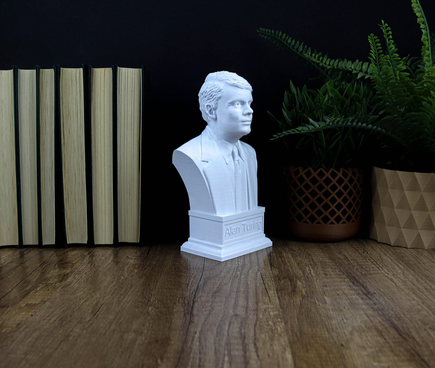 Alan Turing Bust, Enigma Codebreaker Statue, World War II Hero Sculpture