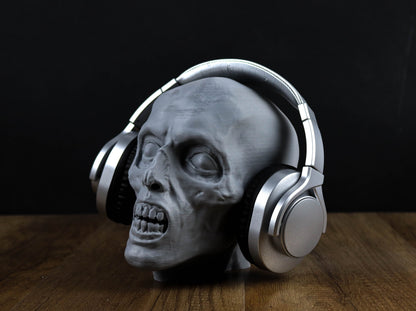 Zombie Headphone Holder, Horror Headset Stand, Horror Prop, Bust, Halloween Decor