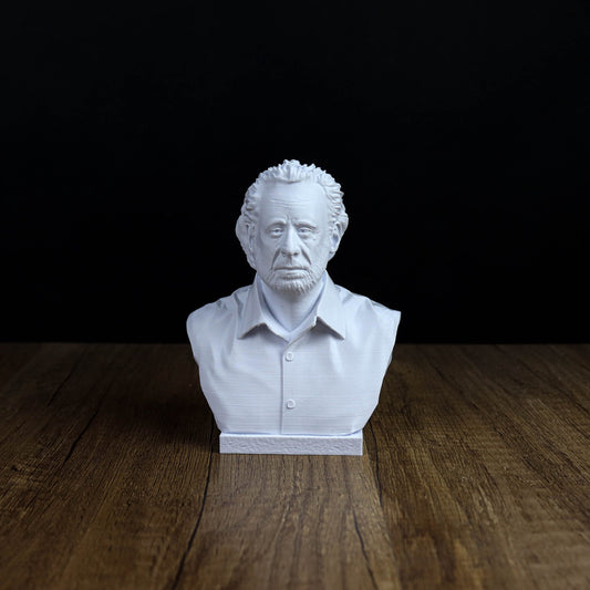 Charles Bukowski Bust, Unique Book Lover Gift Statue