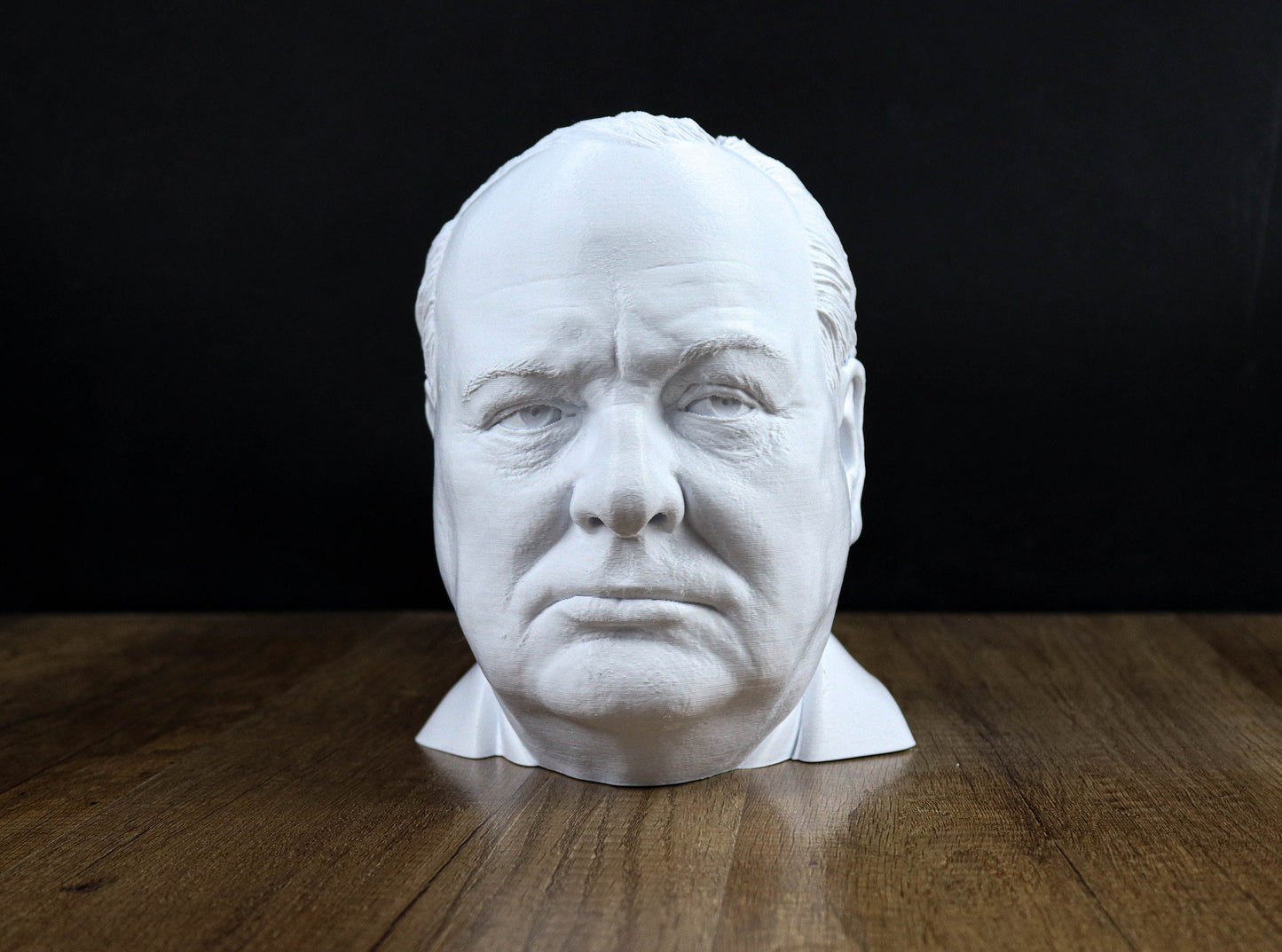 Winston Churchill Bust, British Prime Minister Sculpture, Headphone Holder Decoration