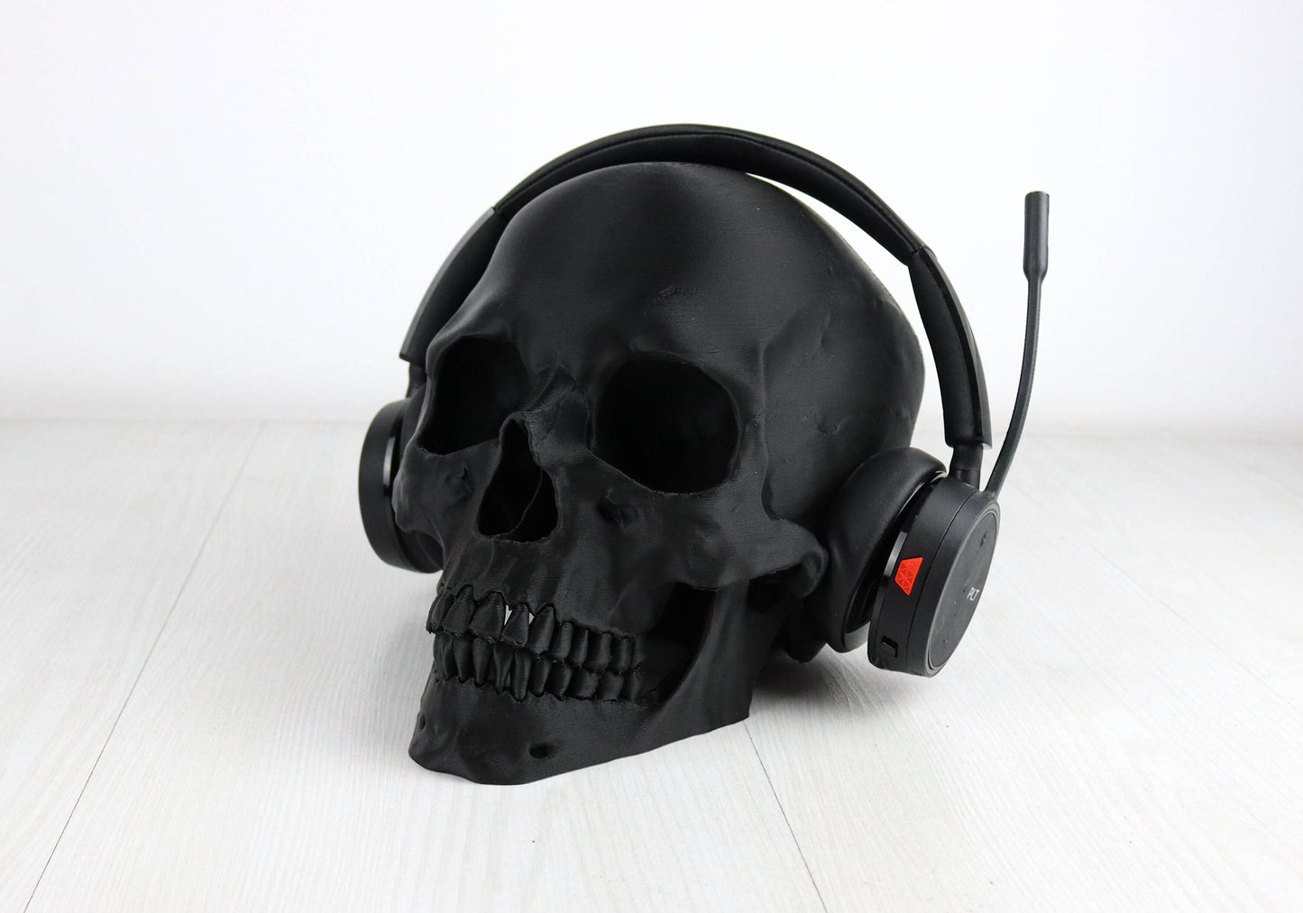 Human Skull Headphone Holder, Skull Horror Decor Headphone stand