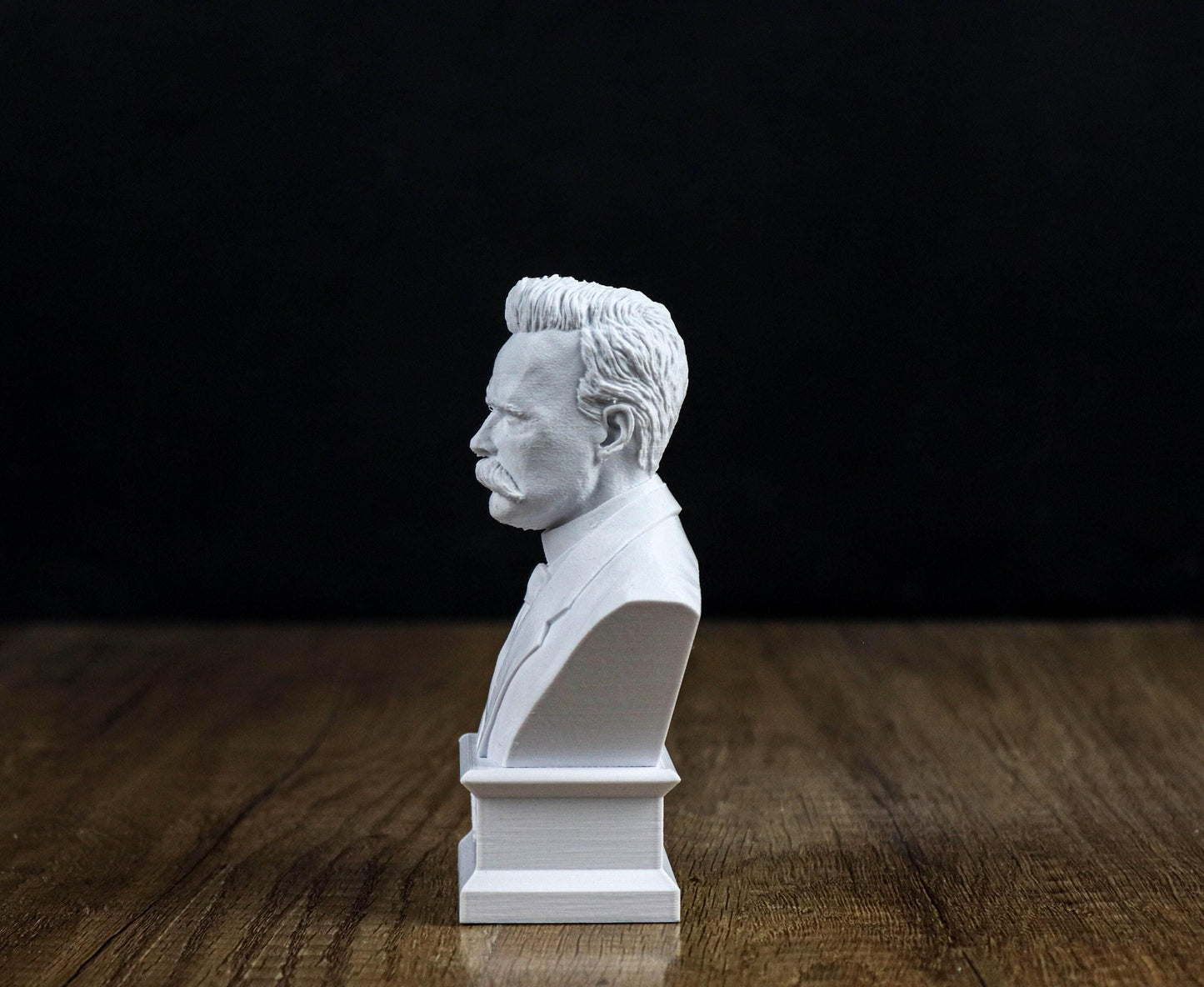 Friedrich Nietzsche Bust, German Philosopher and Philologist Sculpture