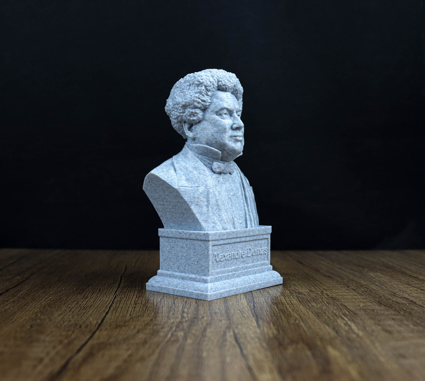 Alexander Dumas bust, French writer sculpture