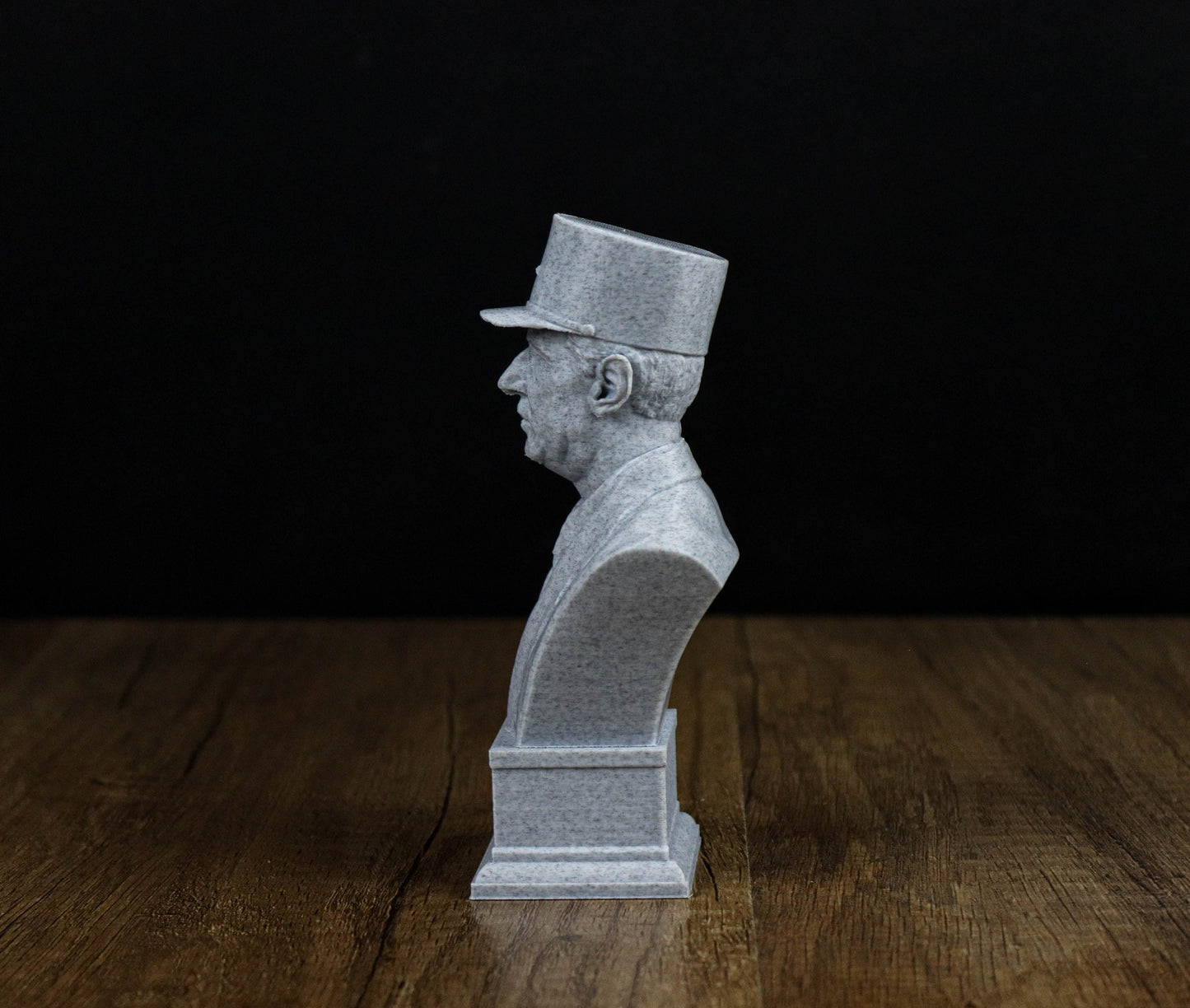 Charles de Gaulle 3d Printed Bust, Former President of France Statue, Le Général Sculpture Decoration