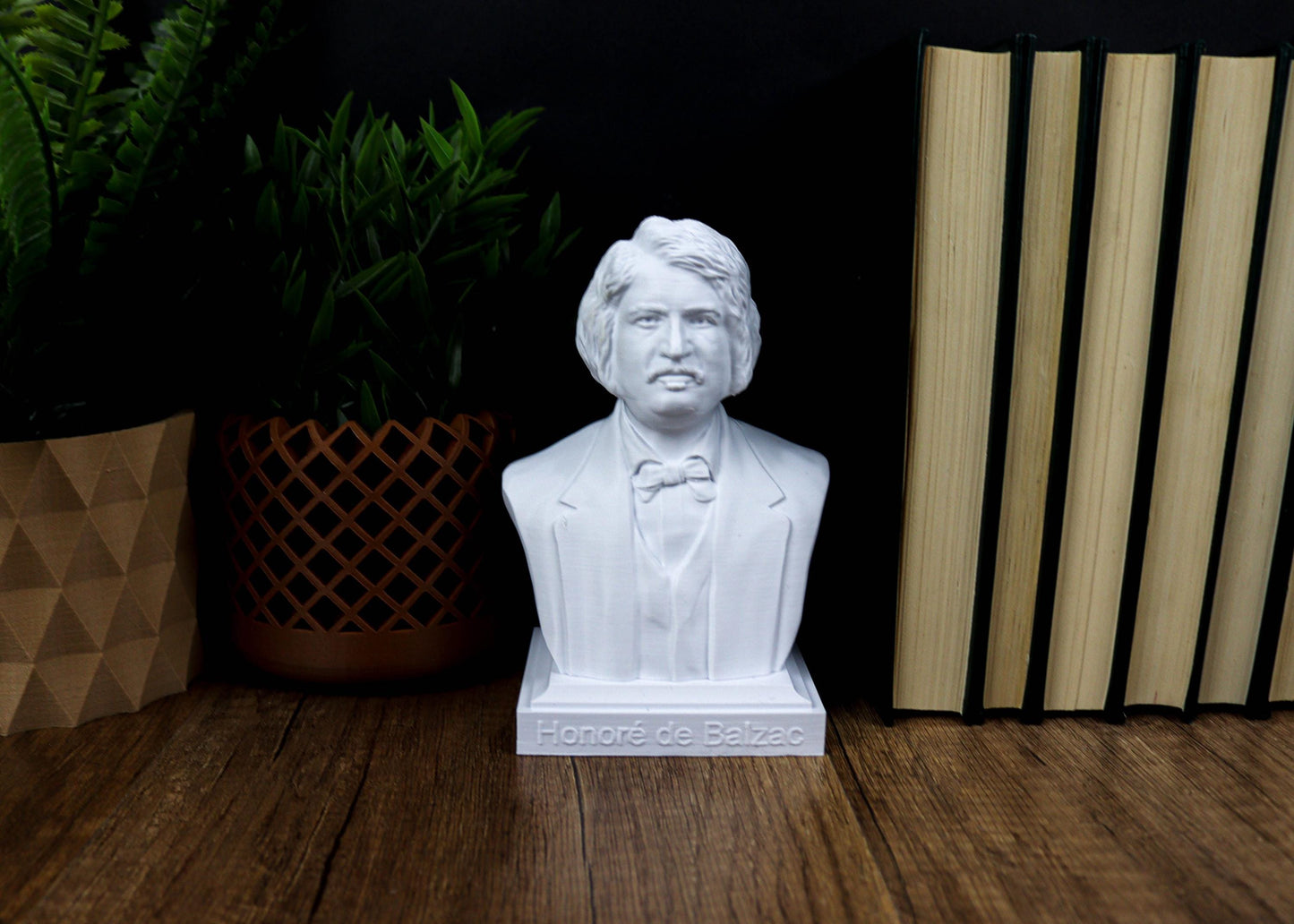 Honoré de Balzac Bust, French Writer Sculpture for Bookshelf & Literary Decor