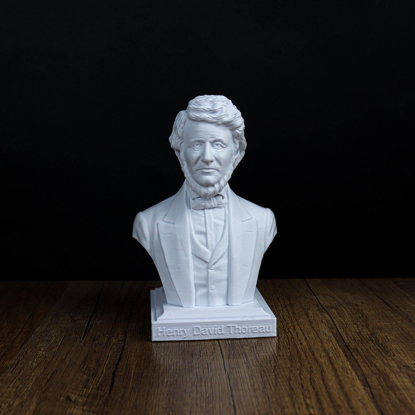 Henry David Thoreau Bust, Inspirational Bookshelf Decor and Home Accent