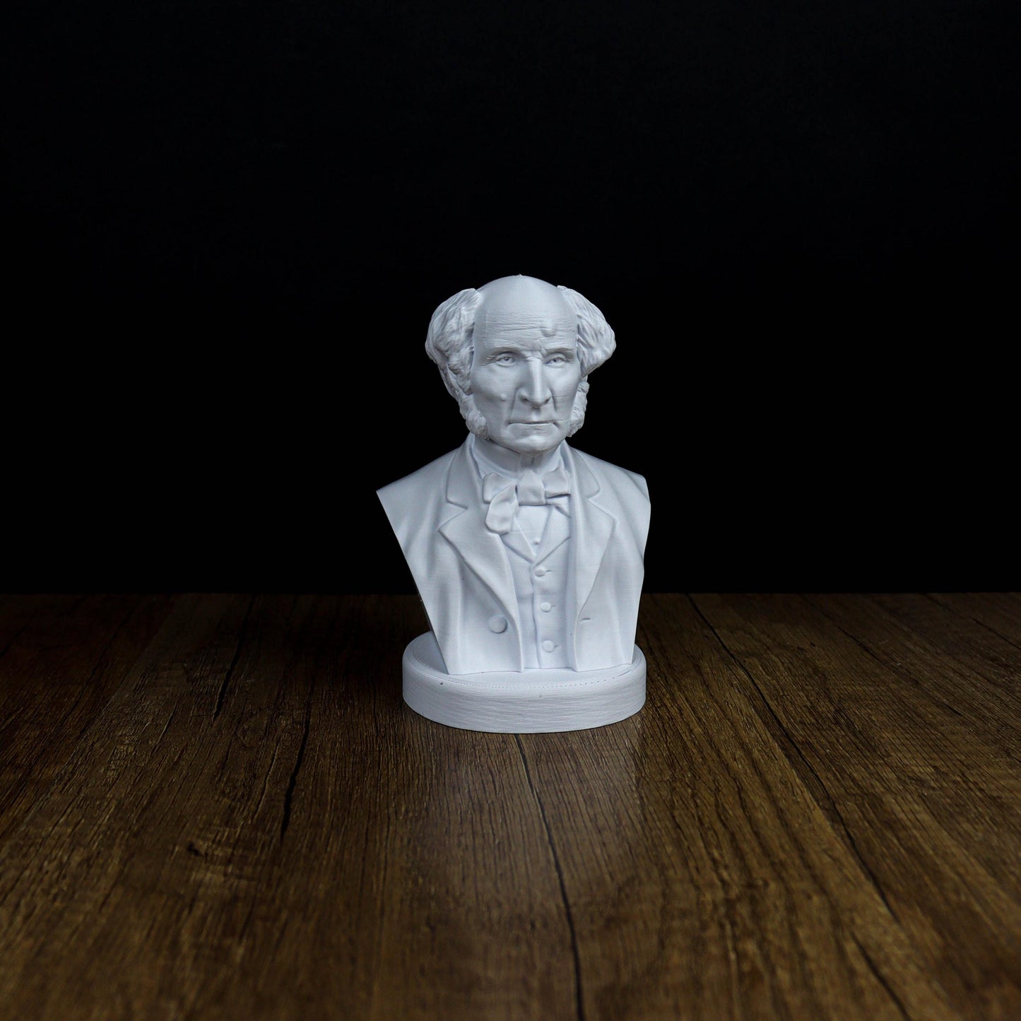 John Stuart Mill Bust, English Philosopher and Economist Sculpture