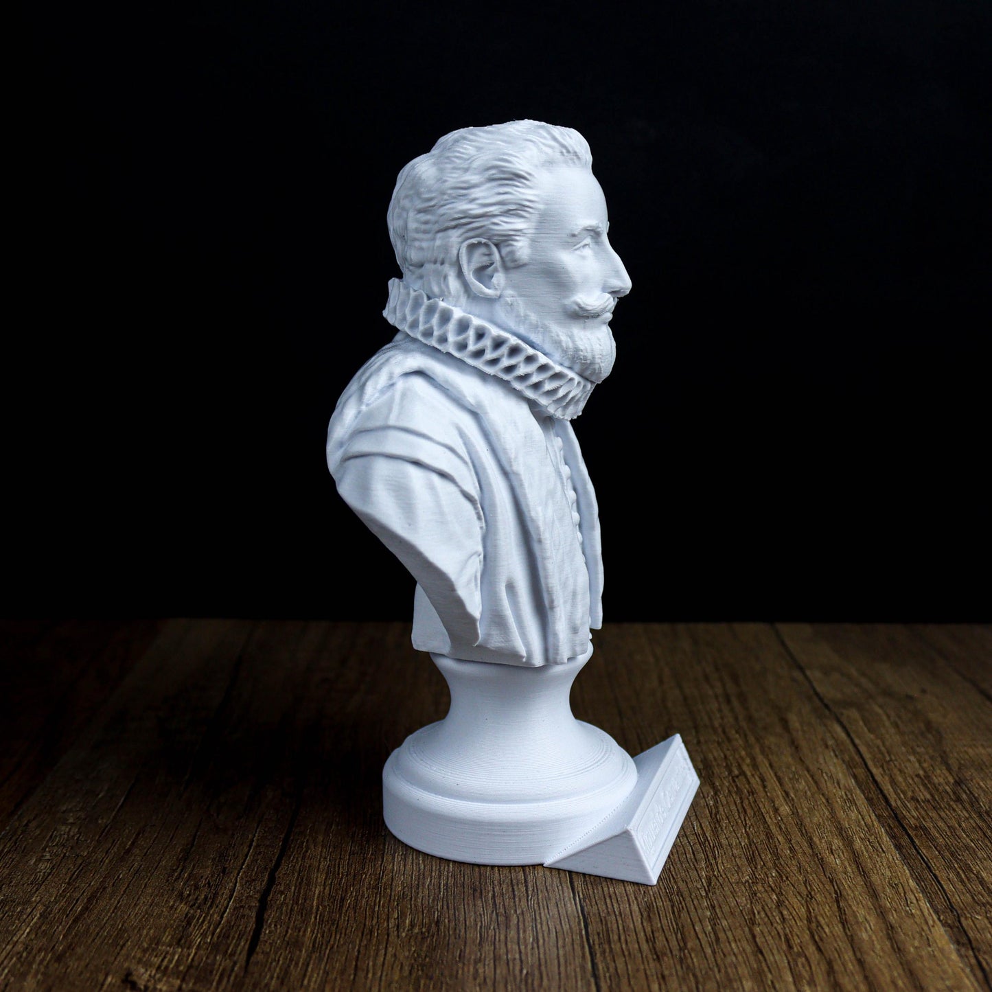 Miguel de Cervantes Bust, Don Quixote Author Sculpture for Bookshelf and Home Decor