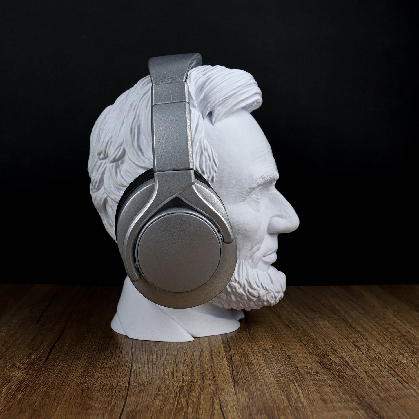 Abraham Lincoln Head Statue, Headphone Holder, Desktop Decor Headphone Stand Bust