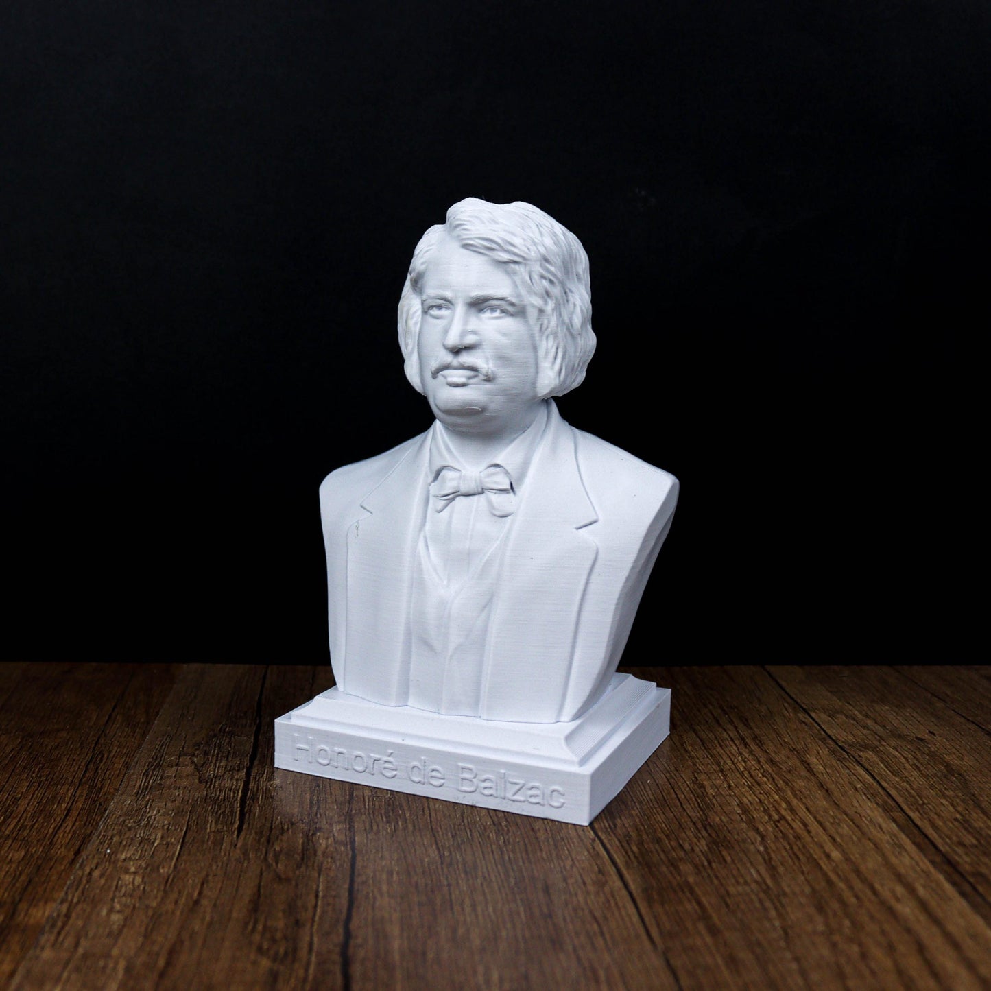 Honoré de Balzac Bust, French Writer Sculpture for Bookshelf & Literary Decor