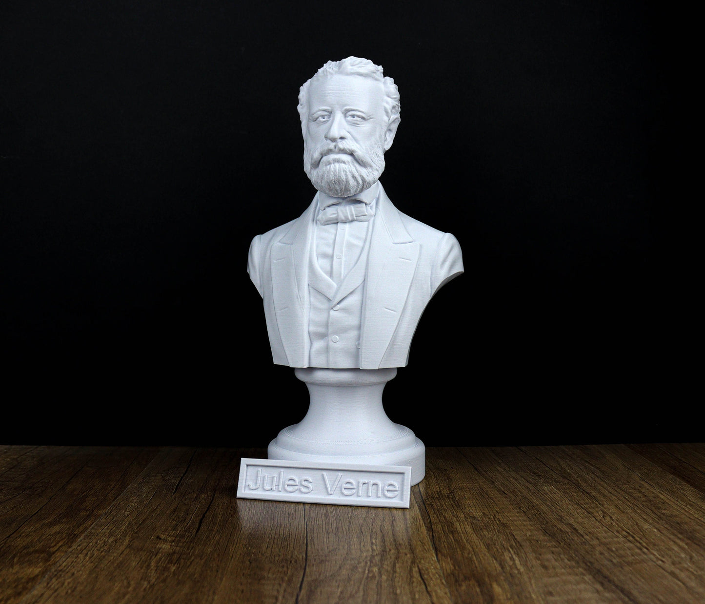 Jules Verne Bust, French Novelist and Poet Sculpture