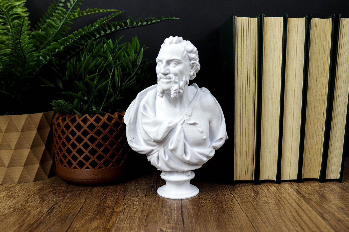 Democritus Bust, Greek philosopher statue, Cassical Decor