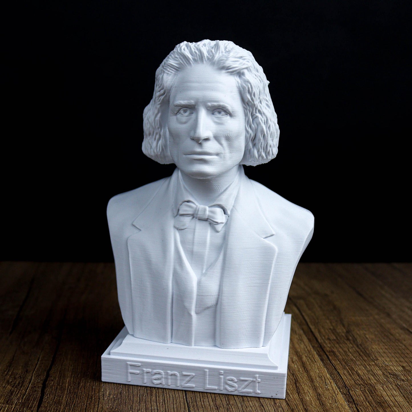 Franz Liszt Bust, Romantic Composer Sculpture for Bookshelf or Music Room Decor