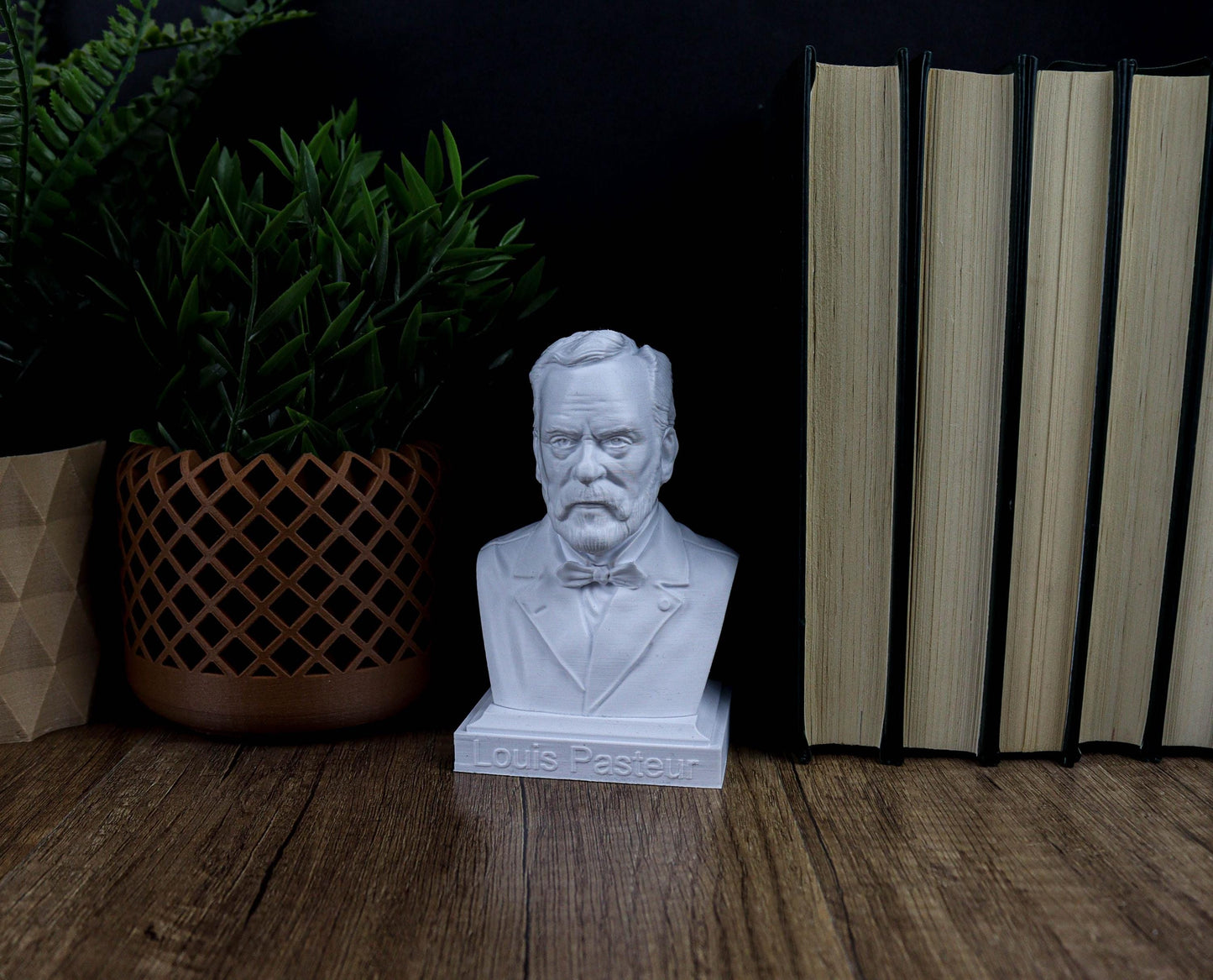Louis Pasteur Bust, Scientist Statue for Bookshelf Decor, Microbiology Pioneer Gift, Home Decoration for Science Lovers