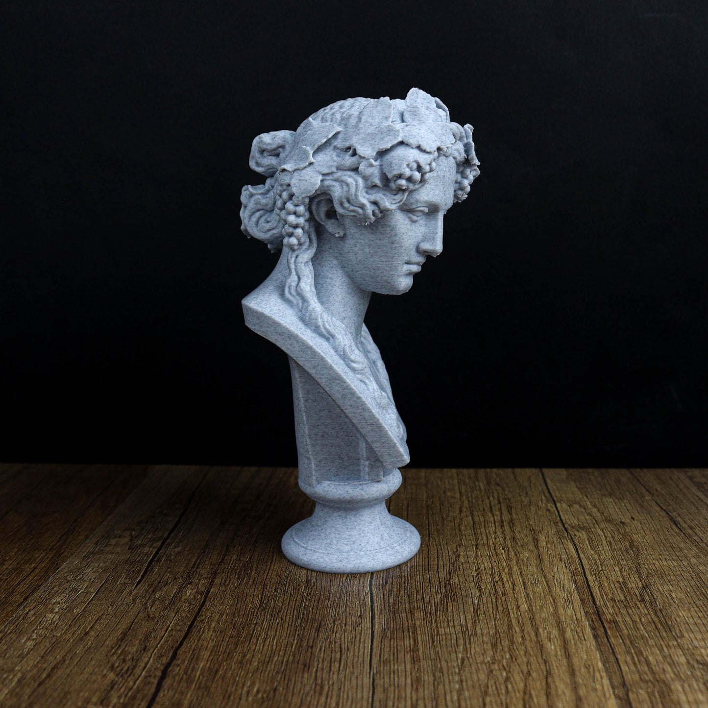 Head of Bacchus Bust, Dionysus Sculpture, Ancient Greco-Roman Statue