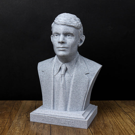 Alan Turing Bust, Enigma Codebreaker Statue, World War II Hero Sculpture