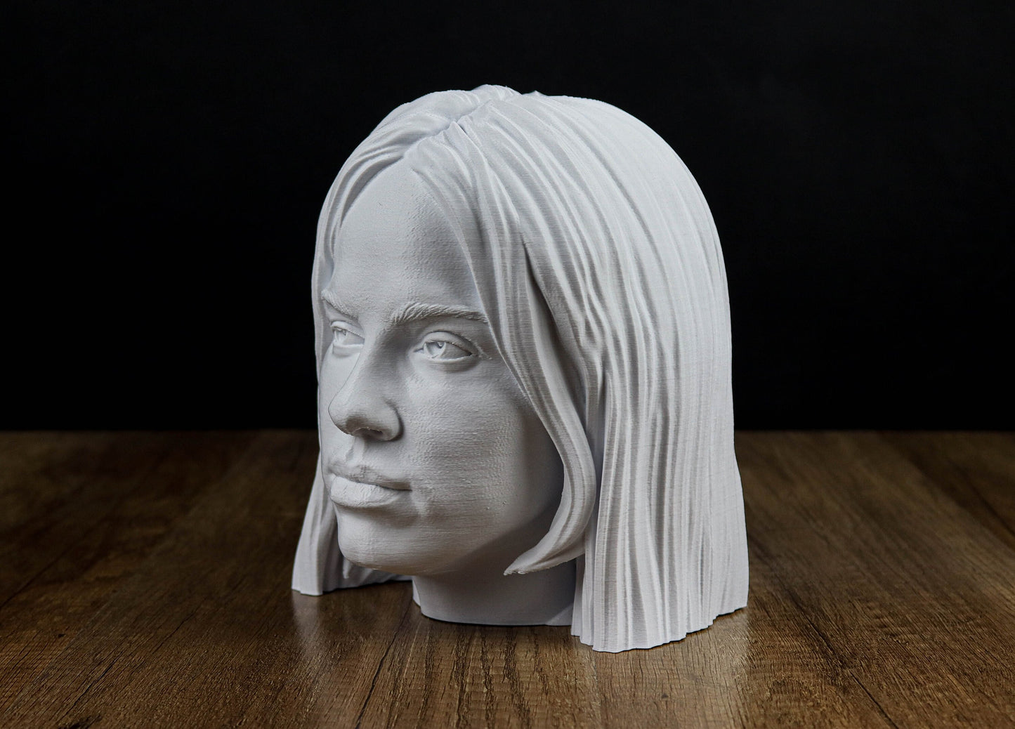 Billie Eilish Headphone Holder, Headset Stand, Bust, Sculpture, Decoration