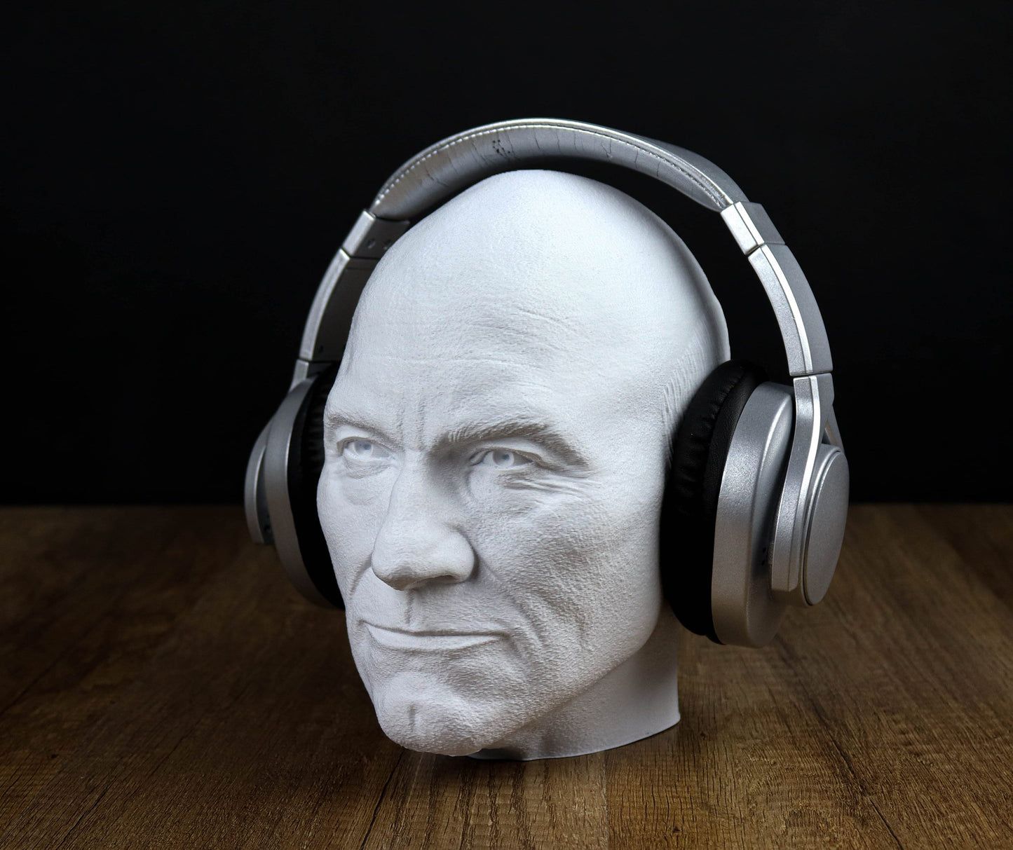 Jean-Luc Picard Headphone Holder, Headset Stand, Bust, Sculpture, Decoration