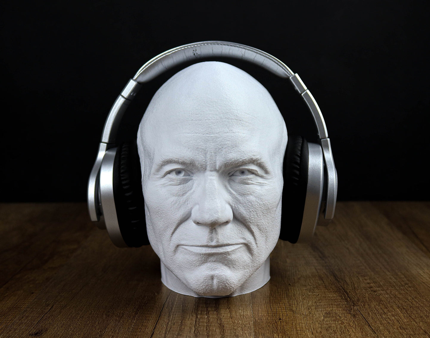 Jean-Luc Picard Headphone Holder, Headset Stand, Bust, Sculpture, Decoration
