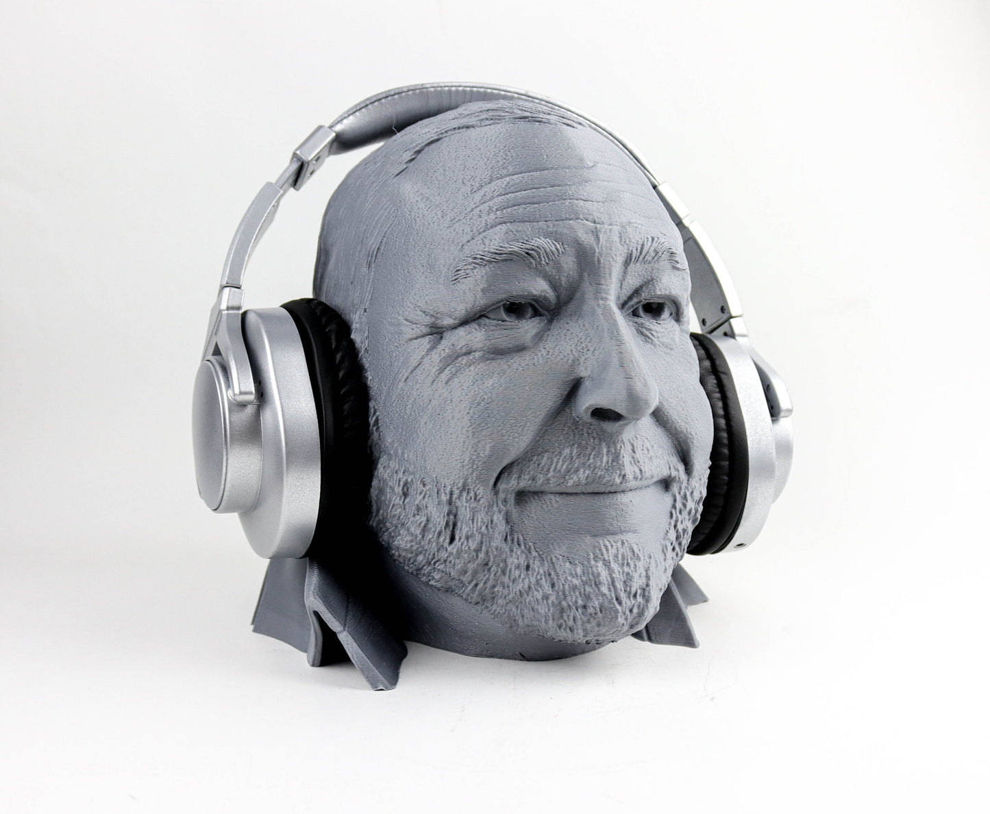 Alex Jones Headphone Holder, Headset Stand, Bust, Sculpture, Decoration