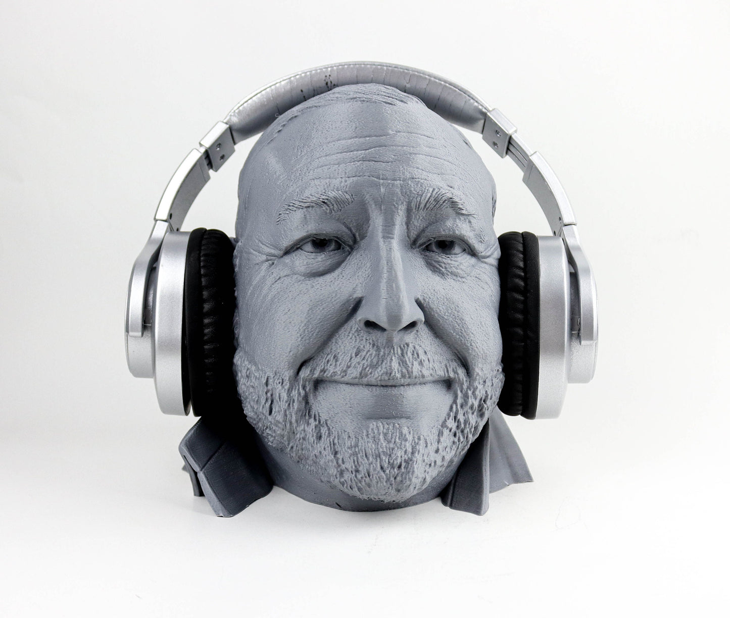 Alex Jones Headphone Holder, Headset Stand, Bust, Sculpture, Decoration