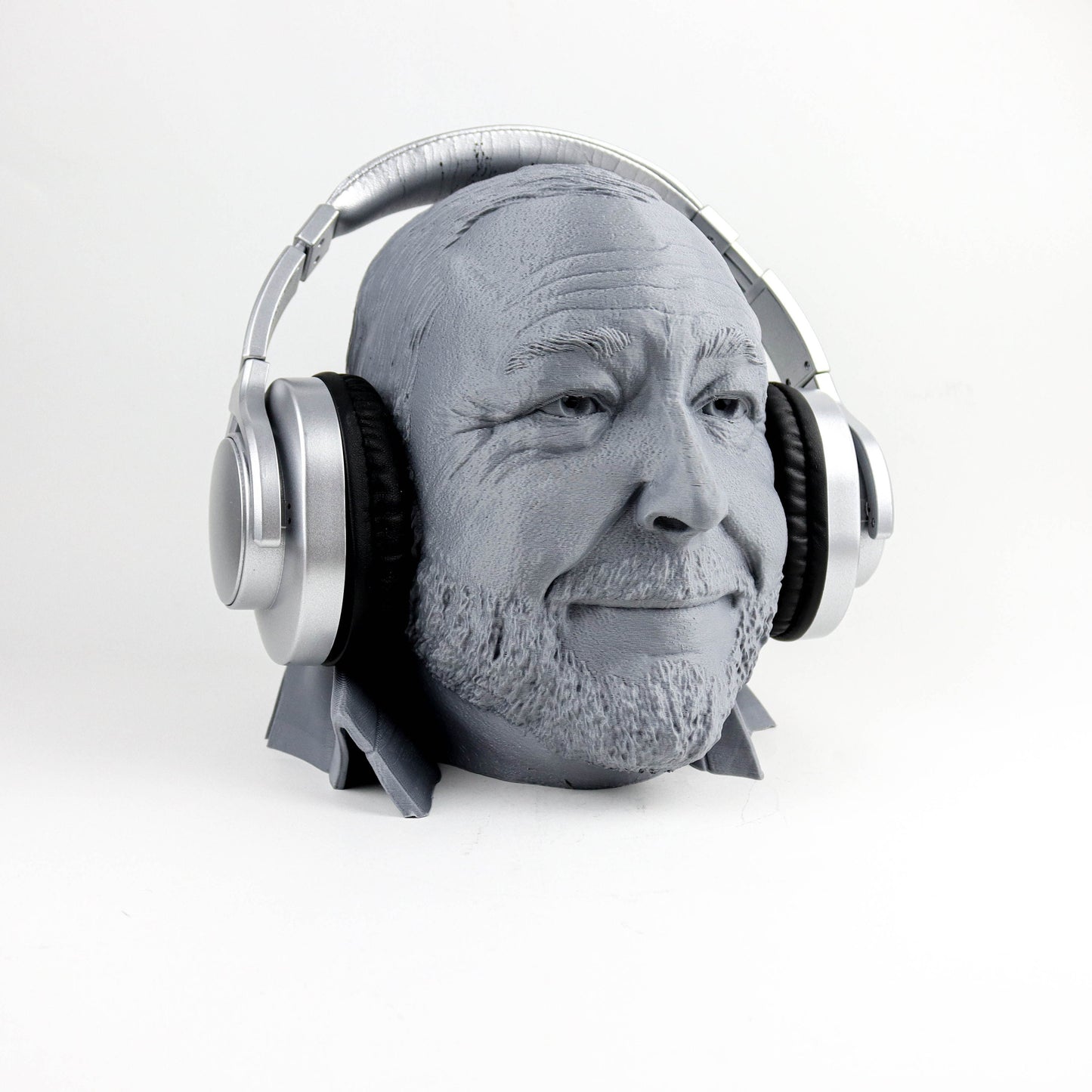 Alex Jones Headphone Holder, Headset Stand, Bust, Sculpture, Decoration