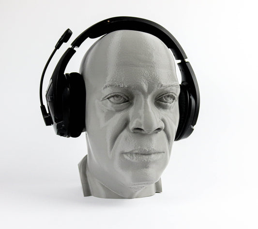 Samuel L Jackson 3d Bust, Headphone Holder Sculpture